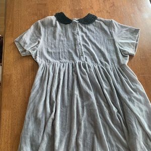 Grey velvet Babydoll dress from Urban Outfitters